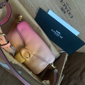 Coach Shoulder bag. Pink to Yellow Ombré. Sold out on Coach.com